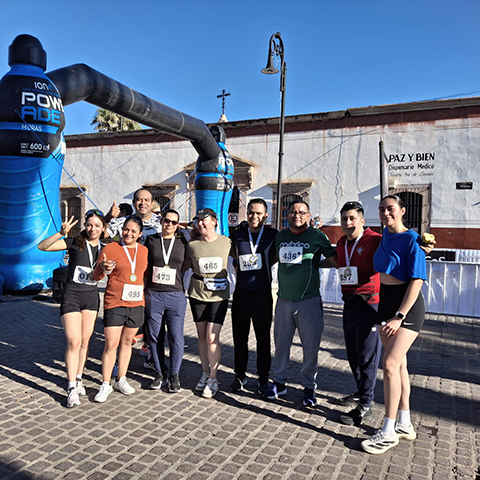 Colaboradores en una carrera deportiva